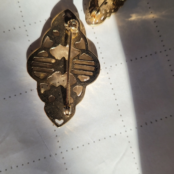 1928, Avon, Vtg Czechlosovakia Elegant Gold Gemstone Set Vintage Inspired - Picture 13 of 14